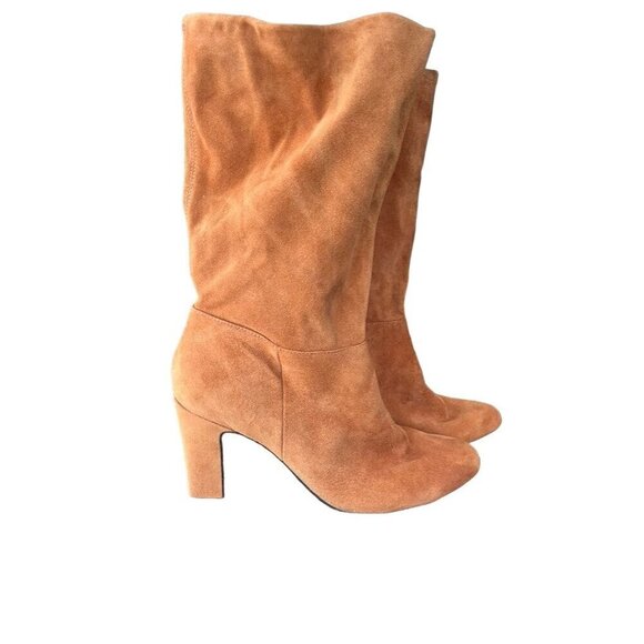 Aerosoles Boot 12M Tan Leather Heel Boho Western Festival Cowgirl Neutral Hippie - Picture 1 of 16